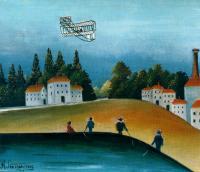 Henri Rousseau - The Fishermen and the Biplane